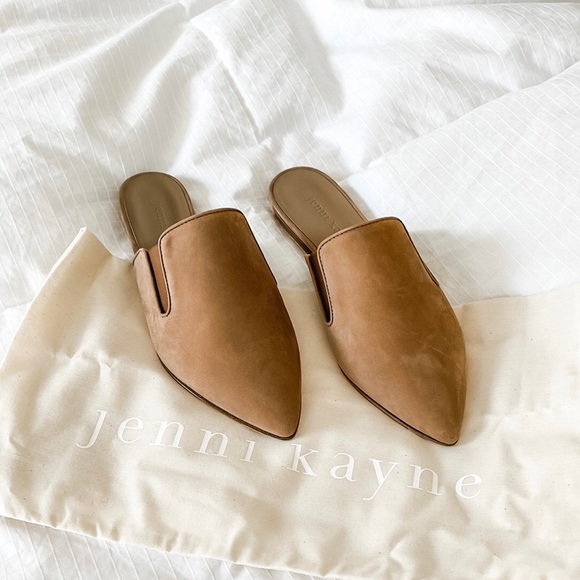 Jenni Kayne Oiled Leather Mules Taupe